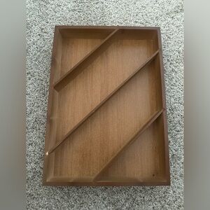 Brookstone bamboo silverware drawer organizer tray Kitchen Storage Desk Divider